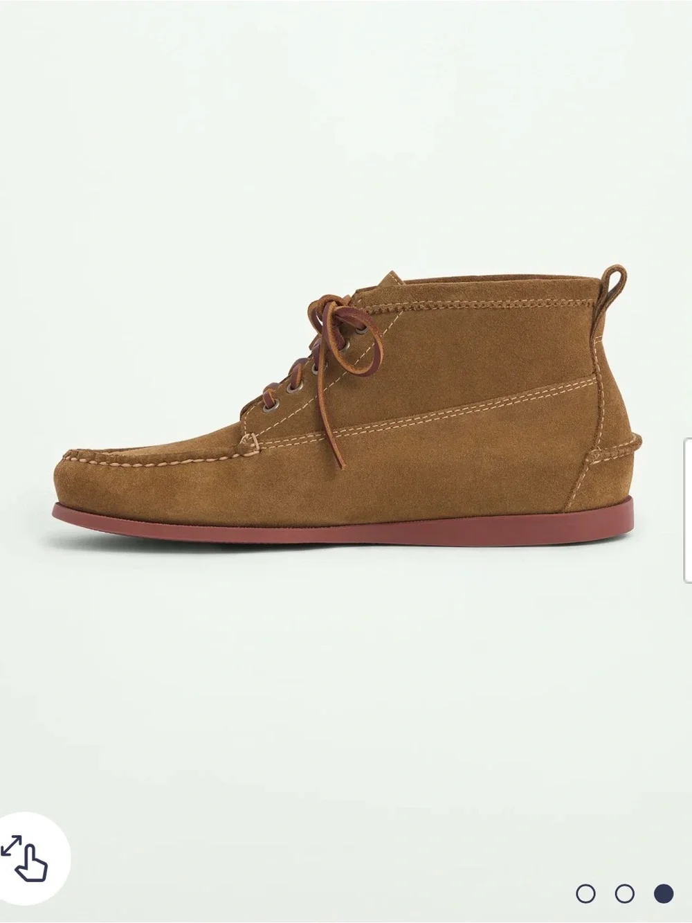 Brooks Brothers Hayden Camp Men's Suede Moc Toe Chukka Boots in Brown Size 11